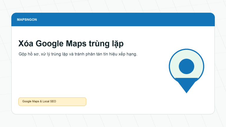 Dịch vụ xóa Google Maps trùng lặp và gộp hồ sơ